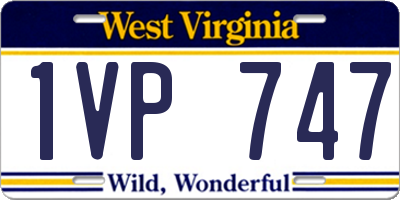 WV license plate 1VP747