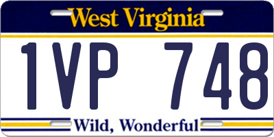 WV license plate 1VP748