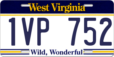 WV license plate 1VP752