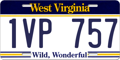 WV license plate 1VP757
