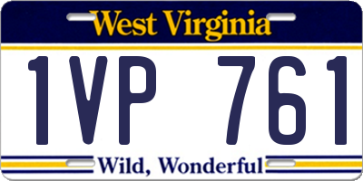 WV license plate 1VP761