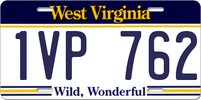 WV license plate 1VP762