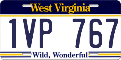 WV license plate 1VP767