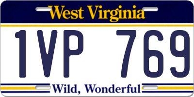 WV license plate 1VP769