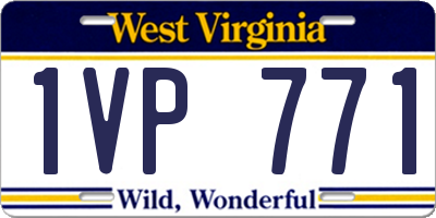 WV license plate 1VP771