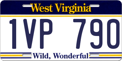 WV license plate 1VP790