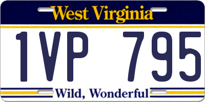 WV license plate 1VP795