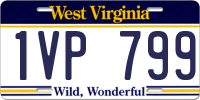 WV license plate 1VP799
