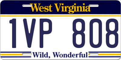 WV license plate 1VP808