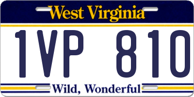 WV license plate 1VP810