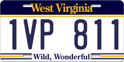 WV license plate 1VP811