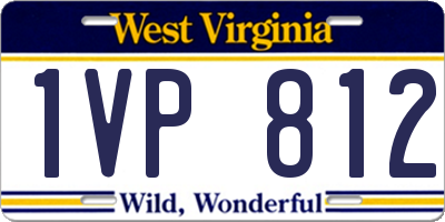 WV license plate 1VP812