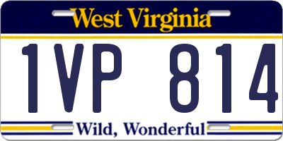 WV license plate 1VP814