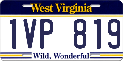 WV license plate 1VP819