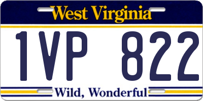 WV license plate 1VP822