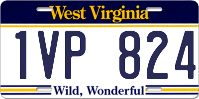 WV license plate 1VP824
