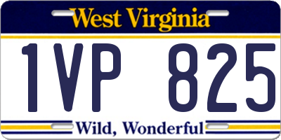 WV license plate 1VP825