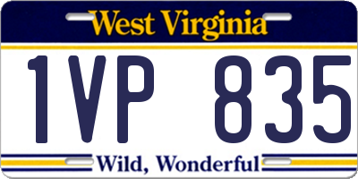 WV license plate 1VP835