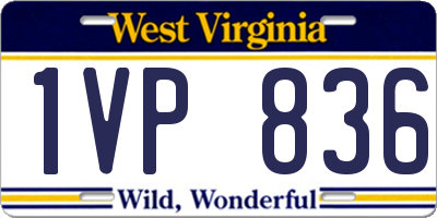 WV license plate 1VP836