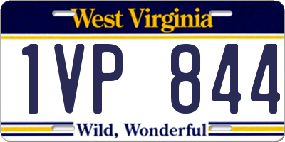 WV license plate 1VP844