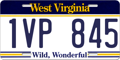 WV license plate 1VP845