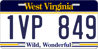 WV license plate 1VP849