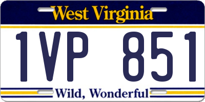 WV license plate 1VP851