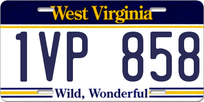 WV license plate 1VP858