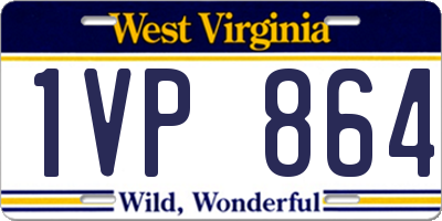 WV license plate 1VP864