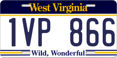 WV license plate 1VP866