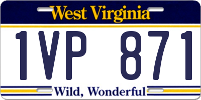 WV license plate 1VP871