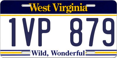 WV license plate 1VP879