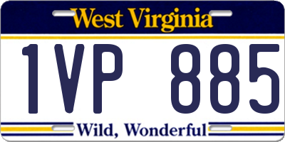 WV license plate 1VP885