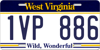 WV license plate 1VP886