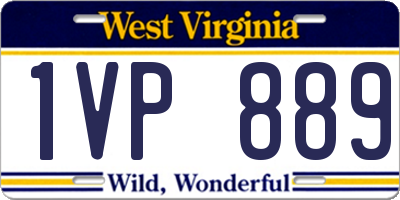 WV license plate 1VP889