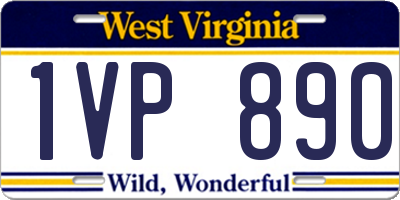 WV license plate 1VP890