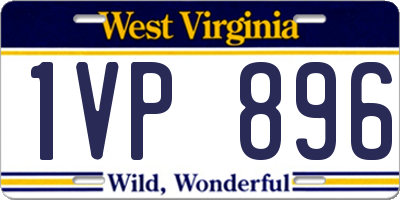WV license plate 1VP896