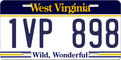WV license plate 1VP898