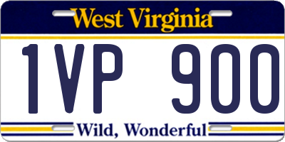 WV license plate 1VP900