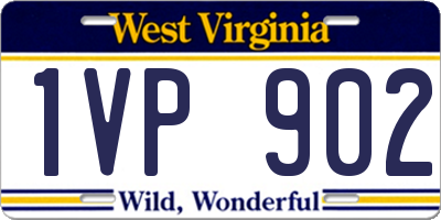 WV license plate 1VP902