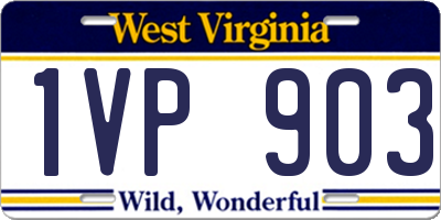 WV license plate 1VP903