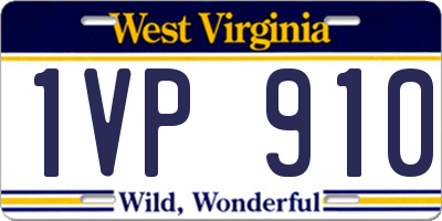 WV license plate 1VP910