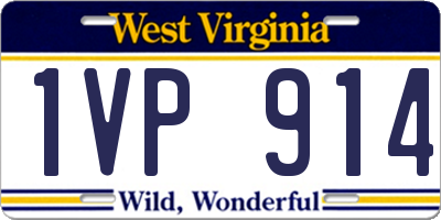 WV license plate 1VP914