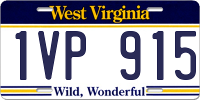 WV license plate 1VP915