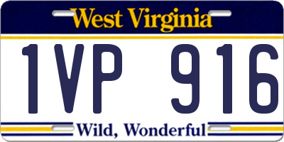 WV license plate 1VP916