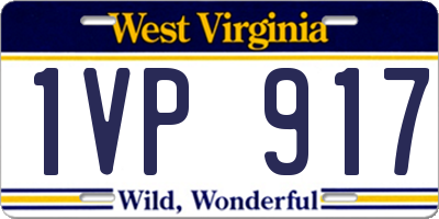 WV license plate 1VP917