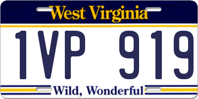 WV license plate 1VP919