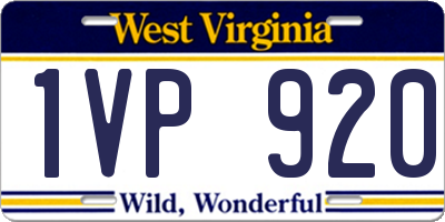 WV license plate 1VP920