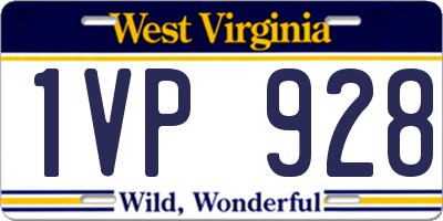 WV license plate 1VP928