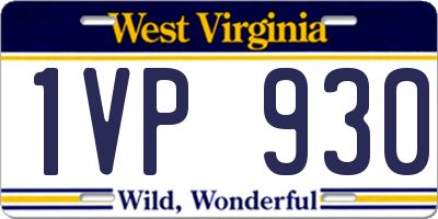 WV license plate 1VP930